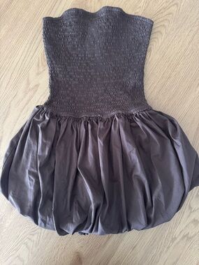 Princess Polly Chocolate Brown Smocked Strapless Dress